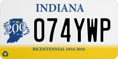 IN license plate 074YWP