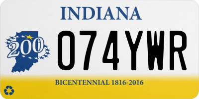 IN license plate 074YWR