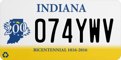 IN license plate 074YWV