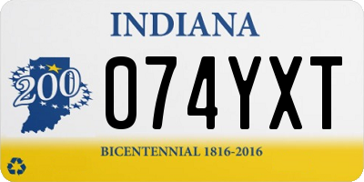 IN license plate 074YXT