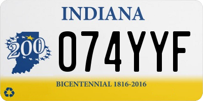 IN license plate 074YYF