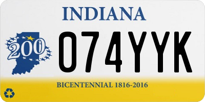 IN license plate 074YYK
