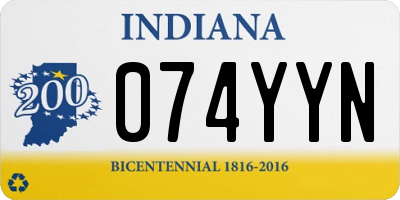 IN license plate 074YYN