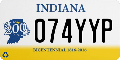 IN license plate 074YYP