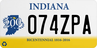 IN license plate 074ZPA