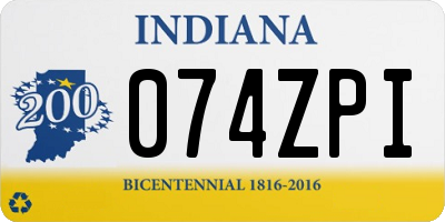 IN license plate 074ZPI