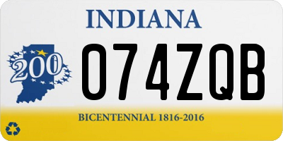 IN license plate 074ZQB