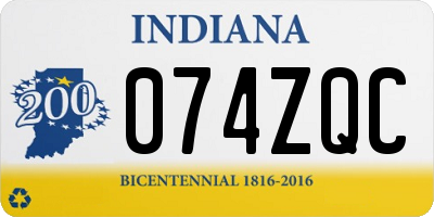 IN license plate 074ZQC
