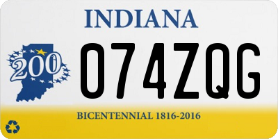 IN license plate 074ZQG