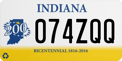 IN license plate 074ZQQ