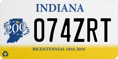 IN license plate 074ZRT