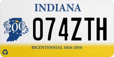 IN license plate 074ZTH