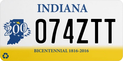 IN license plate 074ZTT