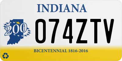 IN license plate 074ZTV