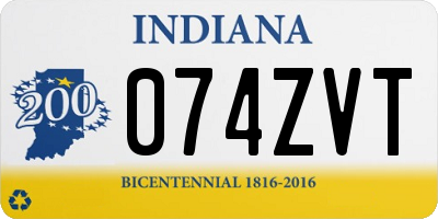 IN license plate 074ZVT