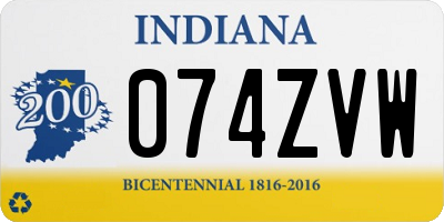 IN license plate 074ZVW