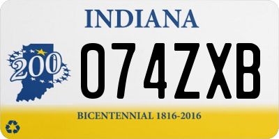 IN license plate 074ZXB