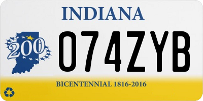 IN license plate 074ZYB