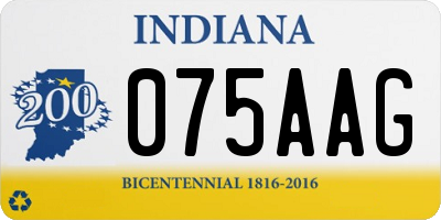 IN license plate 075AAG