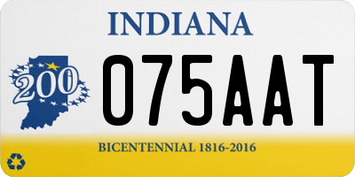 IN license plate 075AAT