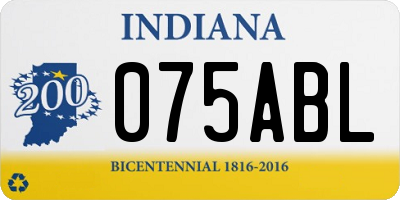 IN license plate 075ABL