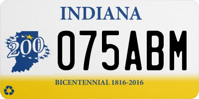 IN license plate 075ABM