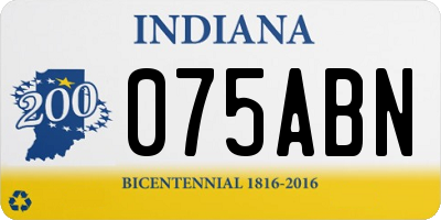 IN license plate 075ABN