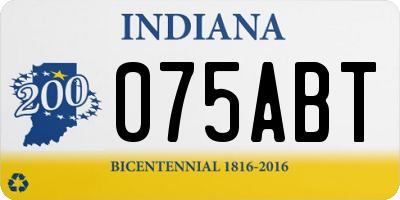 IN license plate 075ABT