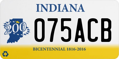 IN license plate 075ACB