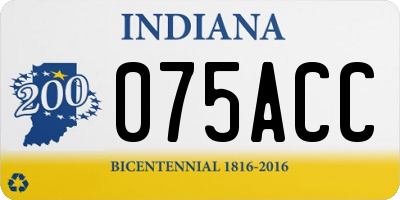 IN license plate 075ACC