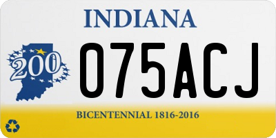 IN license plate 075ACJ
