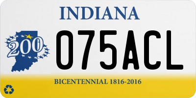 IN license plate 075ACL