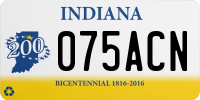 IN license plate 075ACN