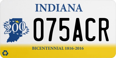 IN license plate 075ACR