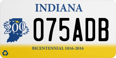 IN license plate 075ADB
