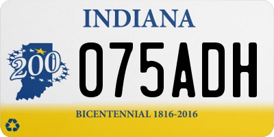 IN license plate 075ADH