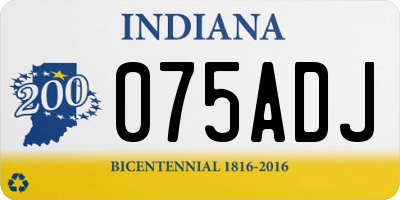 IN license plate 075ADJ