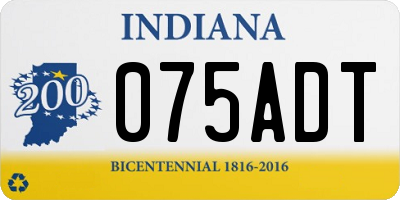 IN license plate 075ADT