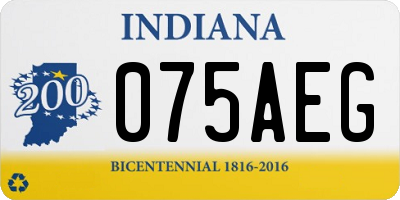 IN license plate 075AEG