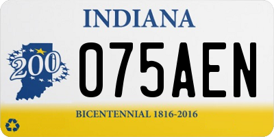 IN license plate 075AEN
