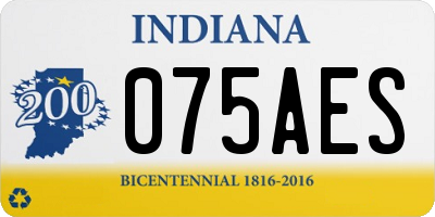 IN license plate 075AES
