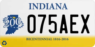 IN license plate 075AEX