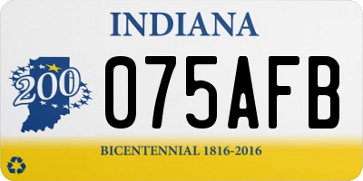 IN license plate 075AFB