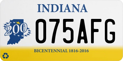 IN license plate 075AFG