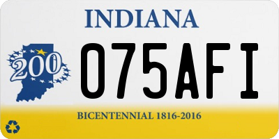 IN license plate 075AFI