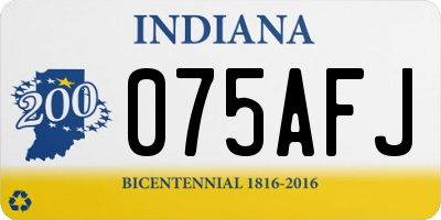 IN license plate 075AFJ