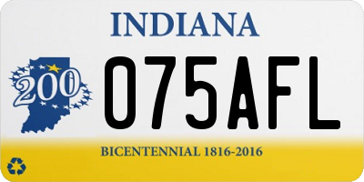 IN license plate 075AFL