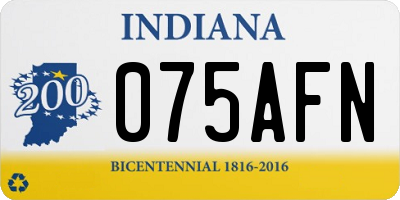 IN license plate 075AFN