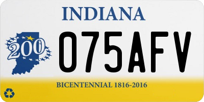 IN license plate 075AFV