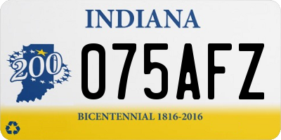 IN license plate 075AFZ